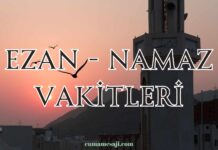 Ezan ve Namaz Vakti ( Sabah, Öğlen, İkindi, Akşam, Yatsı ) ezan zamanı